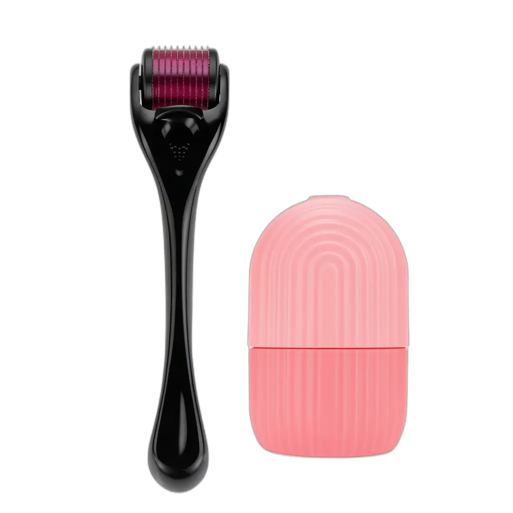0.5mm Derma Roller + Ice Roller | With 540 Titanium Alloy Needles