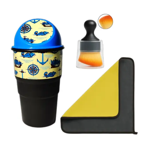 Car dustbin+Brush+Cloth